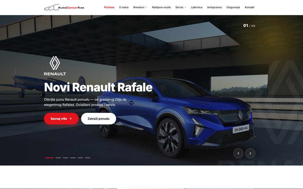 Auto centar Kos web stranica