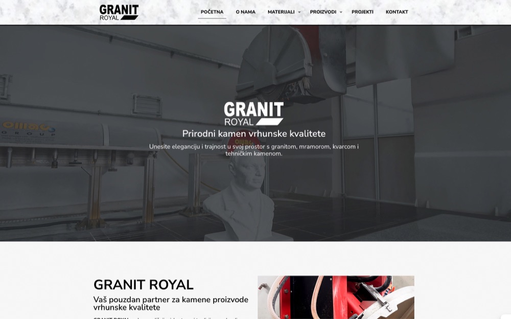 Granit Royal web stranica