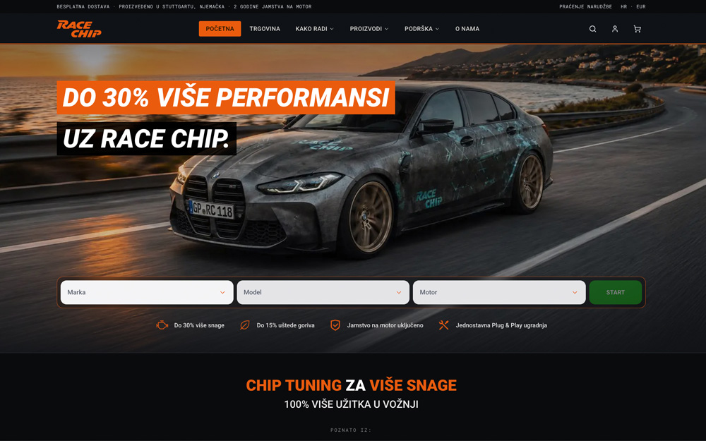 RaceChip web stranica