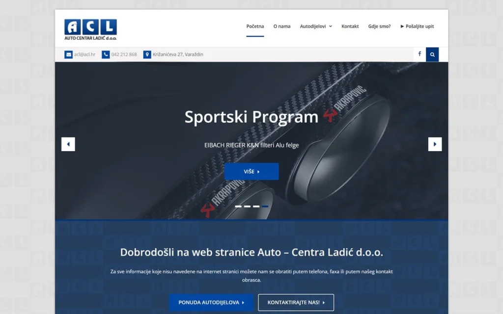 Auto Centar Ladić web stranica