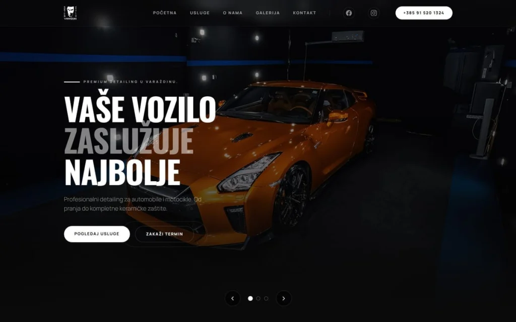 Gorilla Detailing web stranica