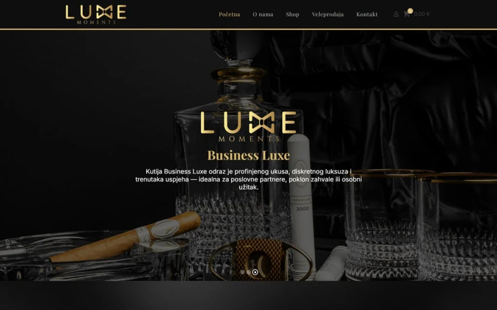 Luxe Moments web stranica
