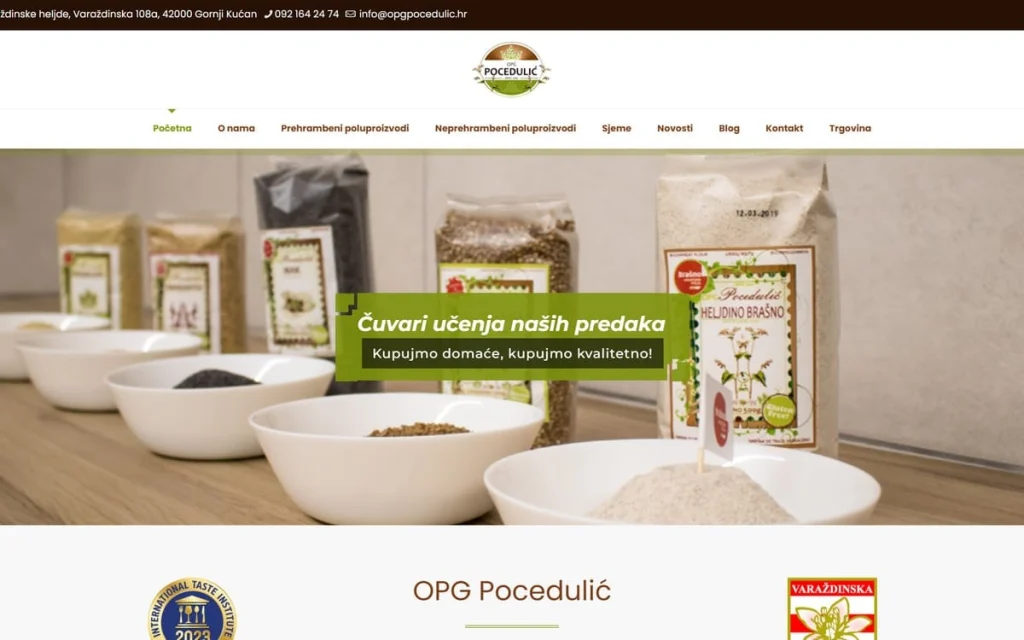 OPG Pocedulić web stranica